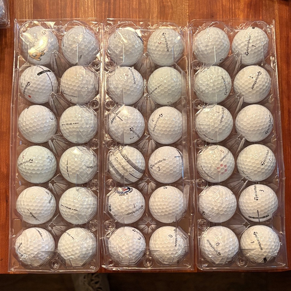 TaylorMade White Golf Balls, mix, mint/near mint